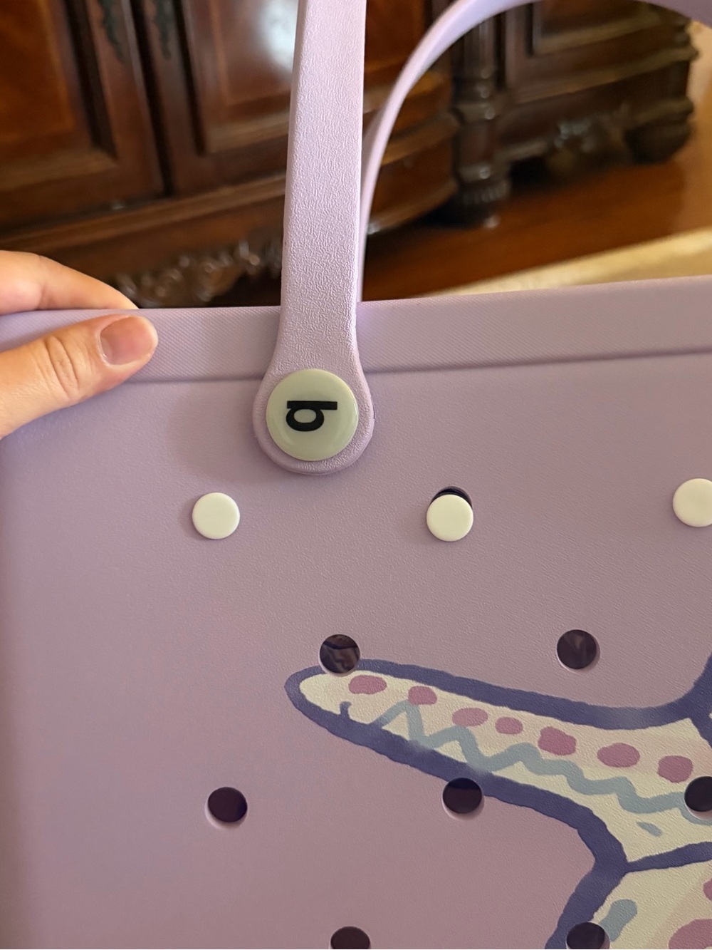 Bogg Purple Starfish Original Bogg Bag - Picture 6 of 6
